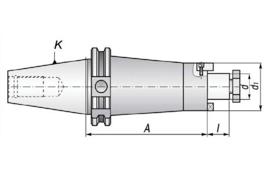 Frézovací trn DIN40 - 32 mm - 60 mm (7369)